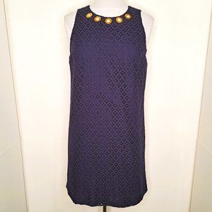 Michael Kors Women Lining Lace Dress Sleeveless Navy Size 6 Great Condition